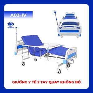 A03-IV/GYT-C09 - Giường Y Tế 2 Tay Quay Không Bô