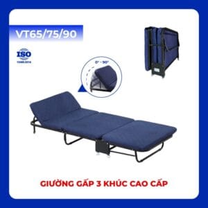 VT65/75/90 - Giường Gấp 3 Khúc Cao Cấp