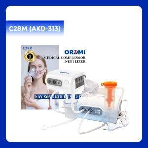 C28M (AXD-313) - Máy Xông Khí Dung Và Hút Mũi - Dòng CHUYÊN XÔNG Tích Hợp Hút 2 Trong 1